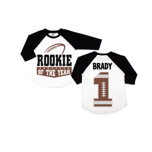 Rookie of the year boys football birthday shirt, football birthday , football theme, football shirt, football party, sports birthday party