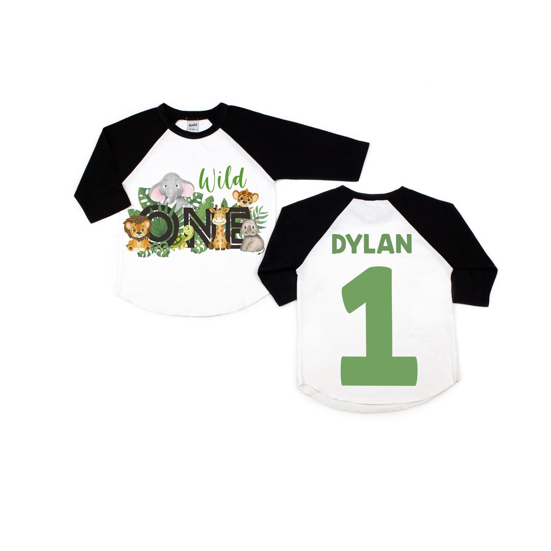 Wild One Safari Animals Zoo 1st First Birthday Shirt, Wild One Shirt ...
