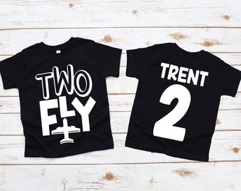 Two fly 2nd birthday shirt, second birthday shirt, 2nd birthday shirt boy, two fly shirt, 2nd birthday gift, 2 years old, airplane shirt