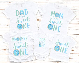 Sweet one donut boy birthday shirts, sweet one birthday, donut grow up, 1st birthday party, first birthday boy outfit