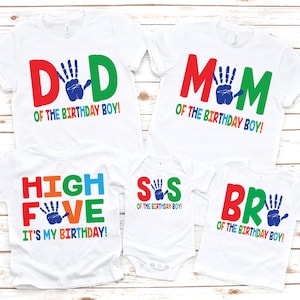 Boys 5th birthday high five shirt, fifth birthday shirt, 5th birthday shirt boy, high five shirt, high five party, high five theme