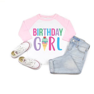 Birthday girl shirt, Ice cream birthday shirt, ice cream shirt, ice cream theme birthday, ice cream birthday party, girl birthday outfit
