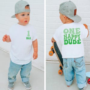 One happy dude, 1st birthday shirt  , first birthday outfit, 1st birthday shirt boy, 1st birthday gift, boy 1st birthday shirt, custom wavy