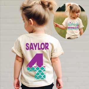 Mermaid birthday shirt, mermaid shirt, mermaid party, mermaid theme, under the sea, mermaid outfit, girl birthday shirt, birthday girl shirt
