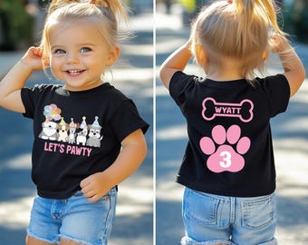 Let's pawty puppy birthday shirt, let's paw-ty, puppy birthday, dog birthday, puppy party, dog birthday party, pawty shirt, girl birthday