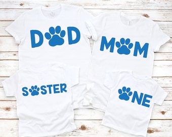 Family puppy birthday shirts, paw shirt, let's paw-ty, let's party, puppy birthday party, dog birthday party, boy 1st birthday shirt
