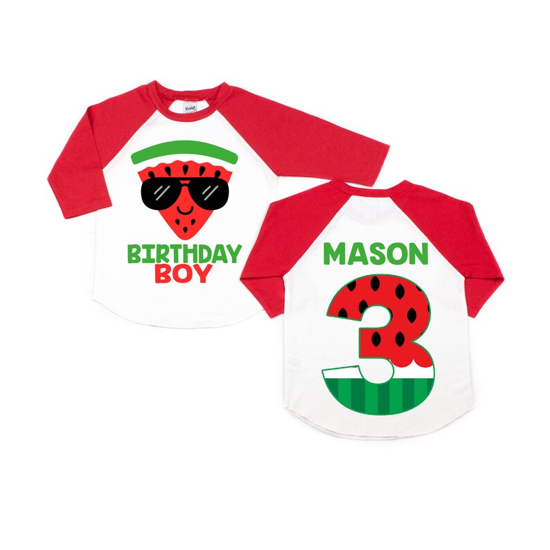 Boys Watermelon Birthday Boy Shirt Birthday Shirt Boy Etsy