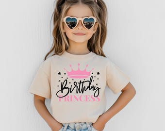 Princess birthday shirt, Birthday princess, birthday girl shirt, princess birthday party, 5th birthday shirt, princess birthday gift