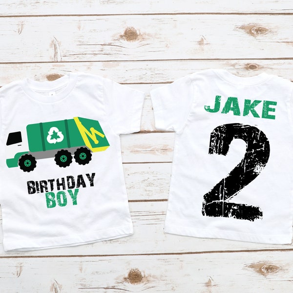 Garbage truck birthday shirt recycling trash , trash truck birthday shirt, trash truck party, trash shirt, birthday boy shirt, truck shirt