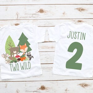 Two wild shirt, woodland animals, zoo second, two birthday, two wild shirt, two birthday boy, woodland birthday theme, wild one shirt