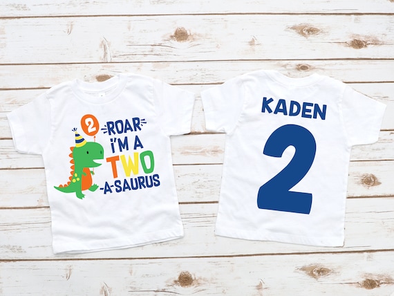 Kids Kids 2 Year Old Birthday Gift Shirt Roar I'm Two Dinosaur T Kids Kids 2 Year Old Birthday Gift Shirt Roar I'm Two Dinosaur T