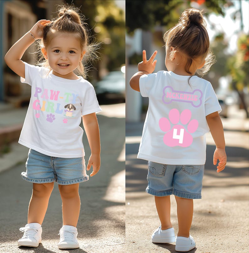 Let's pawty puppy birthday shirt, let's paw-ty, puppy birthday, dog birthday, puppy party, dog birthday party, pawty shirt, girl birthday image 5