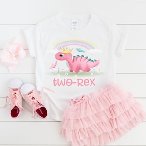 Two rex 2 rex girl dinosaur birthday shirt , 2 rex birthday shirt, girl dinosaur birthday shirt, 2nd birthday shirt, dinosaur birthday