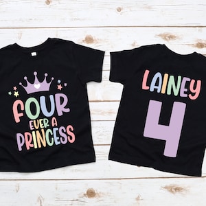 4th birthday shirt girl, princess birthday shirt, four year old birthday shirt, princess birthday , girl birthday shirt, princess shirt
