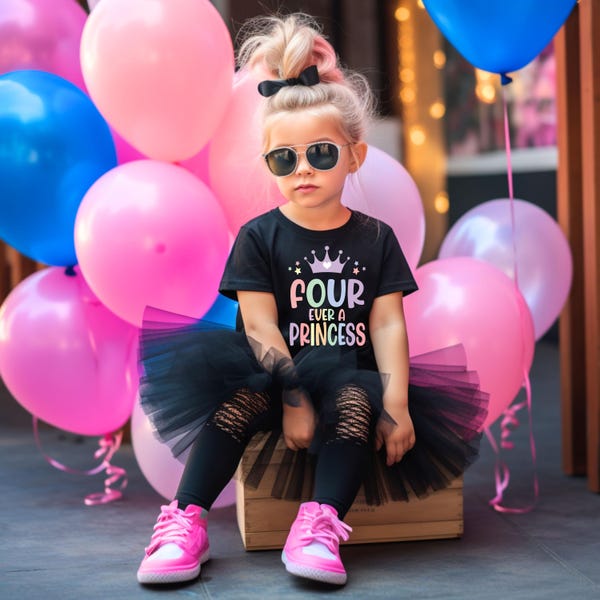 4th birthday shirt girl, princess birthday shirt, four year old birthday shirt, princess birthday , girl birthday shirt, princess shirt