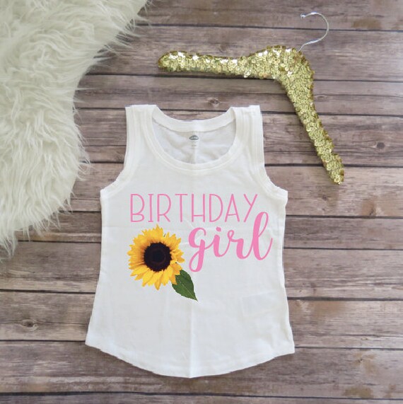 Sunflower Birthday Shirt Girl Birthday 