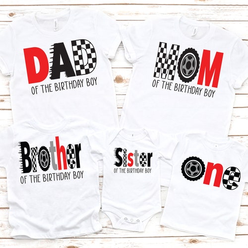 Family Race Car Birthday Shirts Racecar Birthday Shirt Etsy