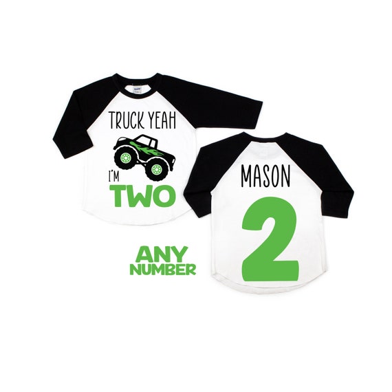 Monster truck 2nd birthday shirt Clearance