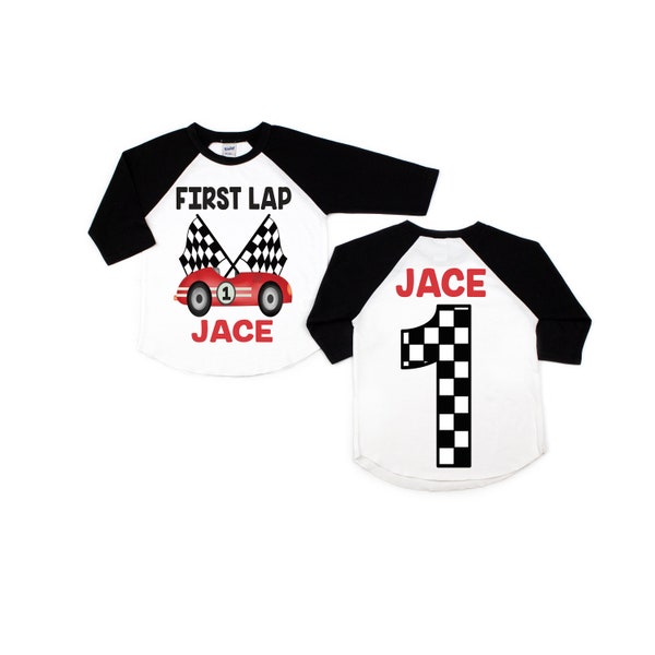 First lap 1st birthday race car shirt, racecar birthday shirt, birthday boy shirt, race car birthday party, race car t-shirt, custom race