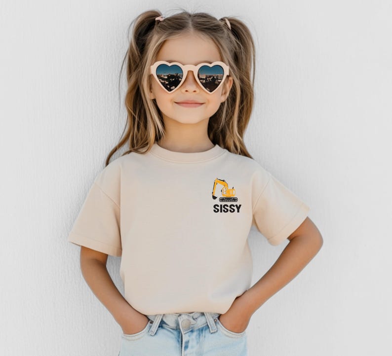 Excavator Birthday Shirt, Construction Party Toddler Tee, Personalized Digging It Top image 8