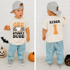 Halloween 1st Birthday Shirt Boy One Spooky Dude Birthday Outfit Matching Family Halloween Shirts Spooky Mama Daddy Brother Sister Tee Set