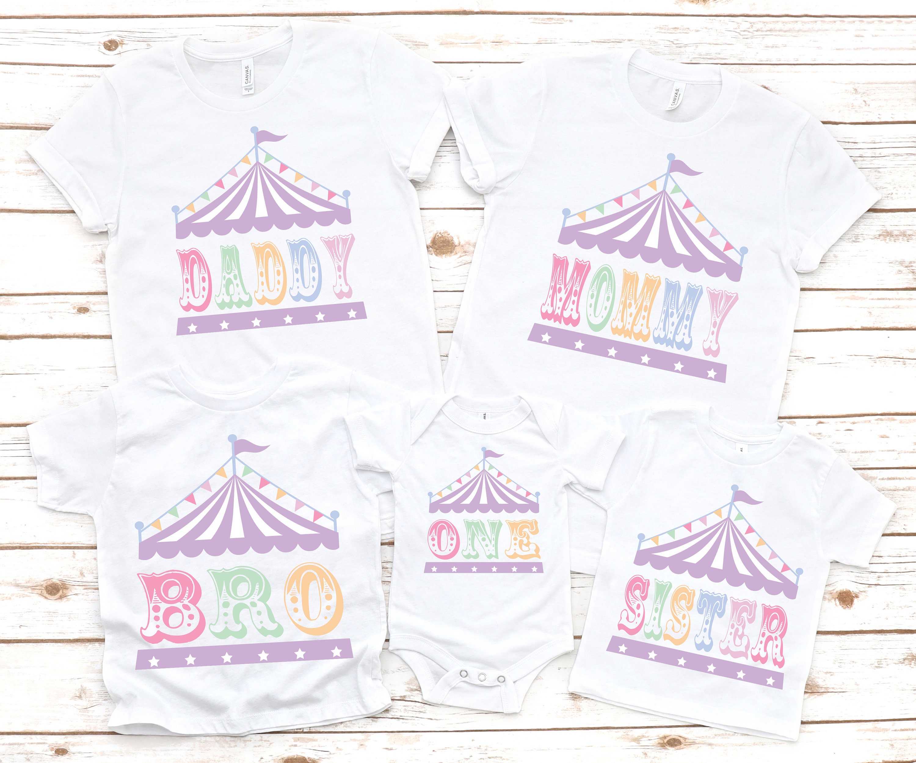 Family circus matching pastel birthday shirts, circus birthday, circus shirt, circus party, circus theme, boy birthday , girl birthday