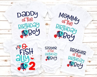 Family fishing matching birthday boy shirts,  fishing birthday, fishing theme party, fishing shirt, boy birthday shirt, OFISHALLY SHIRT