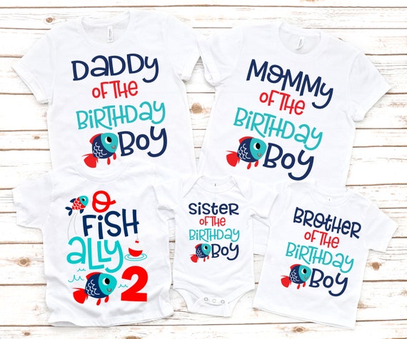 Happy Lion Clothing Dad of the Big One Matching Family Shirt Dad of Birthday Boy First 1st Birthday Fishing shirt 