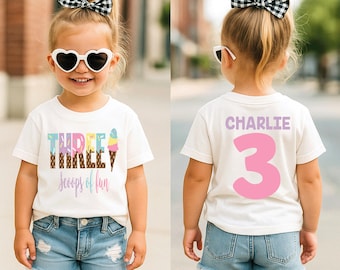Three scoops of fun, ice cream, girls 3rd birthday shirt, 3rd birthday party, ice cream shirt, ice cream birthday, ice cream theme party