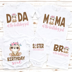 Sloth birthday shirt, sloth birthday , cute sloth shirt, girl birthday shirt, birthday girl shirt, sloth party, 2nd birthday, 3rd birthday