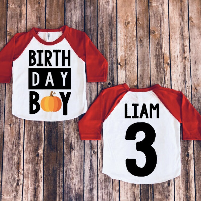 Birthday boy pumpkin halloween tshirt kids halloween shirt Etsy