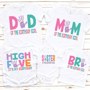 Girl 5th birthday high five shirt, fifth birthday shirt, 5th birthday shirt girl, girl fifth birthday shirt, 5th birthday tee, 5 years old