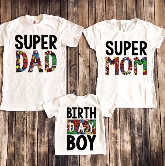 superhero birthday shirt