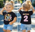 Two cute shirt, 2nd  birthday shirt, birthday girl shirt, 2nd birthday outfit, toddler birthday shirt, retro groovy birthday girl , two year