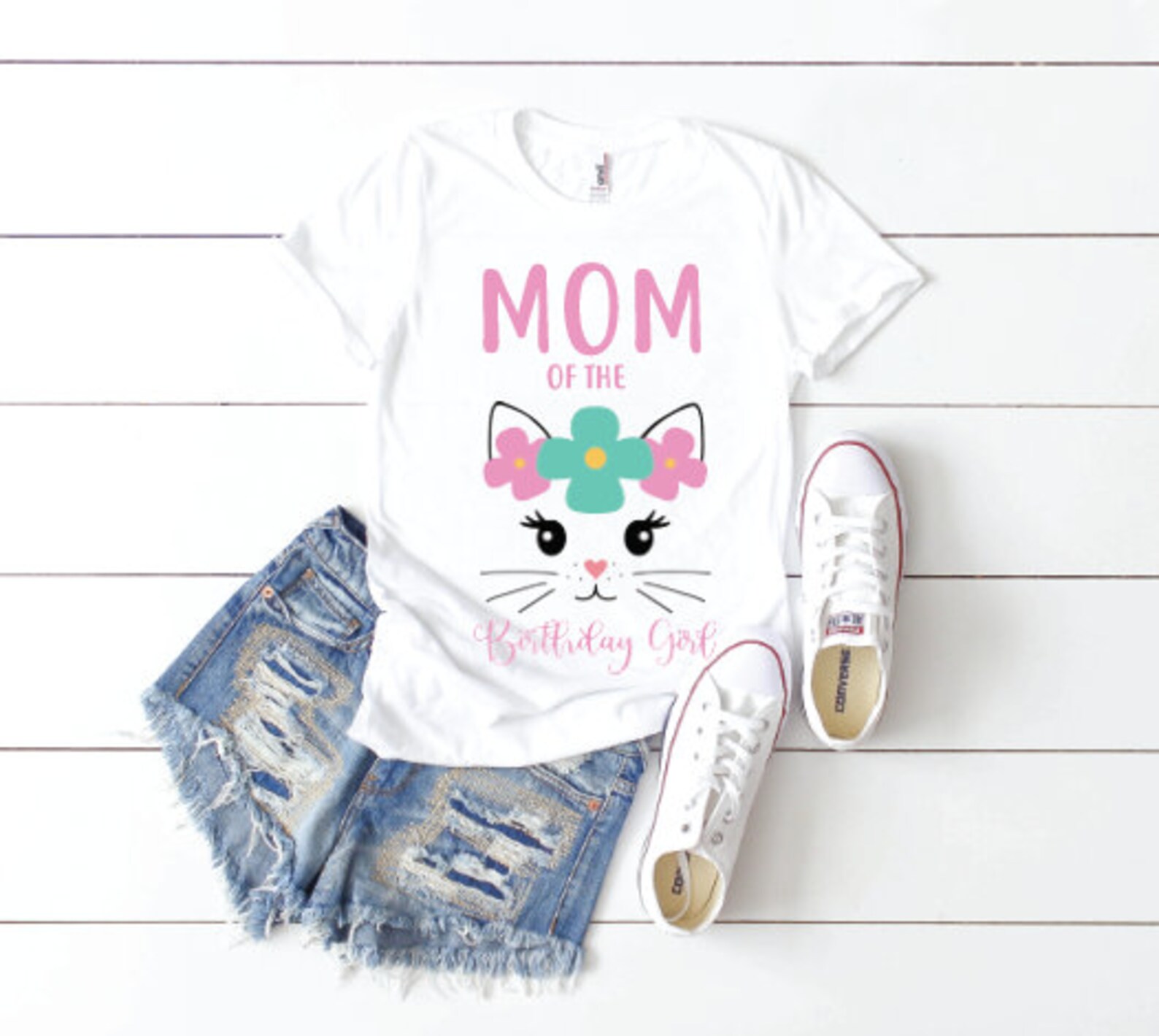 Cat Birthday Shirt Girl Birthday Shirt Girl Birthday Party Etsy