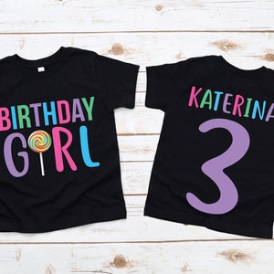 Lollipop birthday shirt, Lollipop shirt, Candy theme birthday, Candy birthday party, girl birthday shirt, birthday girl shirt, birthday girl