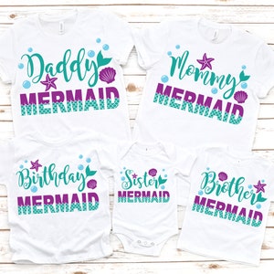 Mermaid birthday shirts, mermaid birthday, mermaid birthday outfit, mermaid shirt, birthday mermaid, girl birthday shirt, custom tee