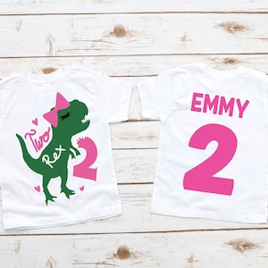 Two rex 2 rex girl dinosaur birthday shirt , 2 rex birthday shirt, girl dinosaur birthday shirt, 2nd birthday shirt, dinosaur birthday tank