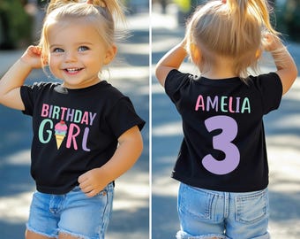 Ice Cream Birthday Shirt, Birthday Girl Shirt, Ice Cream Birthday Party, Ice cream birthday outfit, Ice Cream Shirt, Ice Cream Custom Shirt