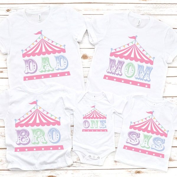 Family circus matching pastel birthday shirts, circus birthday, circus shirt, circus party, circus theme, boy birthday , girl birthday