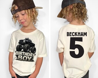 Monster truck birthday shirt, monster truck party, birthday boy shirt, racing shirt, truck yeah shirt, trucks birthday, boy birthday tee
