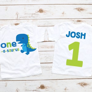 Dinosaur boys 1st one-a-saurus birthday shirt, dinosaur birthday, dinosaur boy shirt, 1st birthday shirt, dinosaur party, boy birthday shirt