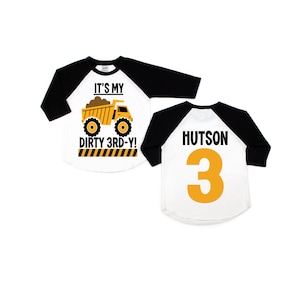 Dirty 3RD-Y birthday shirt, dump truck birthday, construction birthday , construction party , boys 3rd birthday shirt, 3rd birthday party