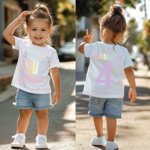 Girls un four gettable 4th birthday shirt, 4th birthday party, fourth birthday , rainbow shirt, custom birthday tank, cute girls shirt WHITE