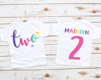 Two second girl birthday shirt, birthday girl shirt, two year old birthday, 2nd birthday outfit, heart shirt, baby girl shirt, toddler shirt