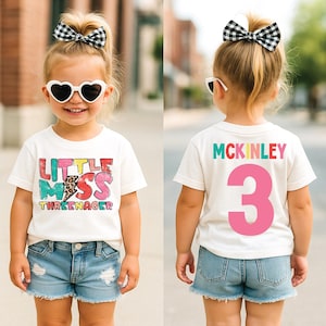 Little Miss Threenager, 3rd birthday shirt, girl birthday shirt, 3rd birthday gift, 3rd birthday party, three shirt, threenager birthday