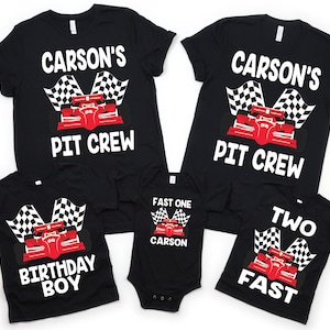 Family race car custom pit crew birthday shirts, racecar birthday shirt, matching racecar shirts , race car birthday party, race car t-shirt