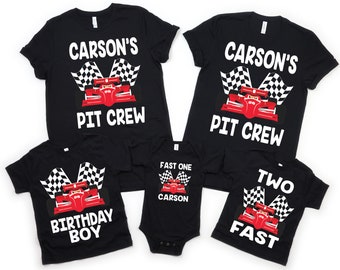 Family race car custom pit crew birthday shirts, racecar birthday shirt, matching racecar shirts , race car birthday party, race car t-shirt