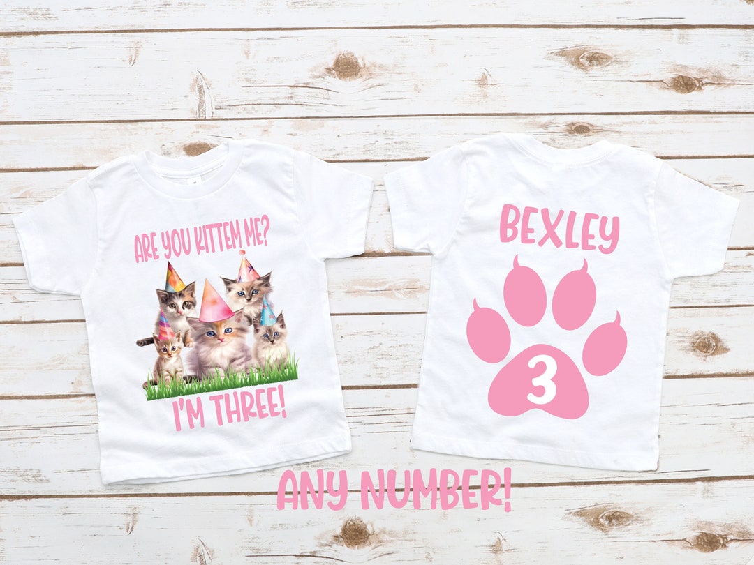 Cat Birthday Shirt, Kitty Birthday Shirt, Cat Birthday Party, Kitten
