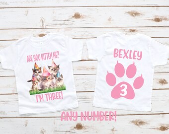 Cat birthday shirt, Kitty birthday shirt, cat birthday party, kitten shirt, are you kitten me, cat birthday outfit, 3rd birthday shirt